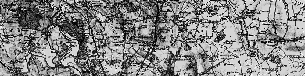 Old map of Albright Hussey in 1899
