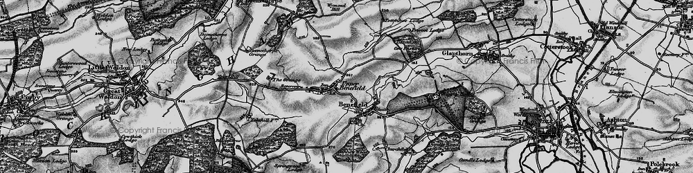 Old map of Upper Benefield in 1898