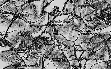 Old map of Bentley Ho in 1898