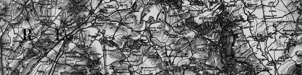 Old map of Bentley Ho in 1898
