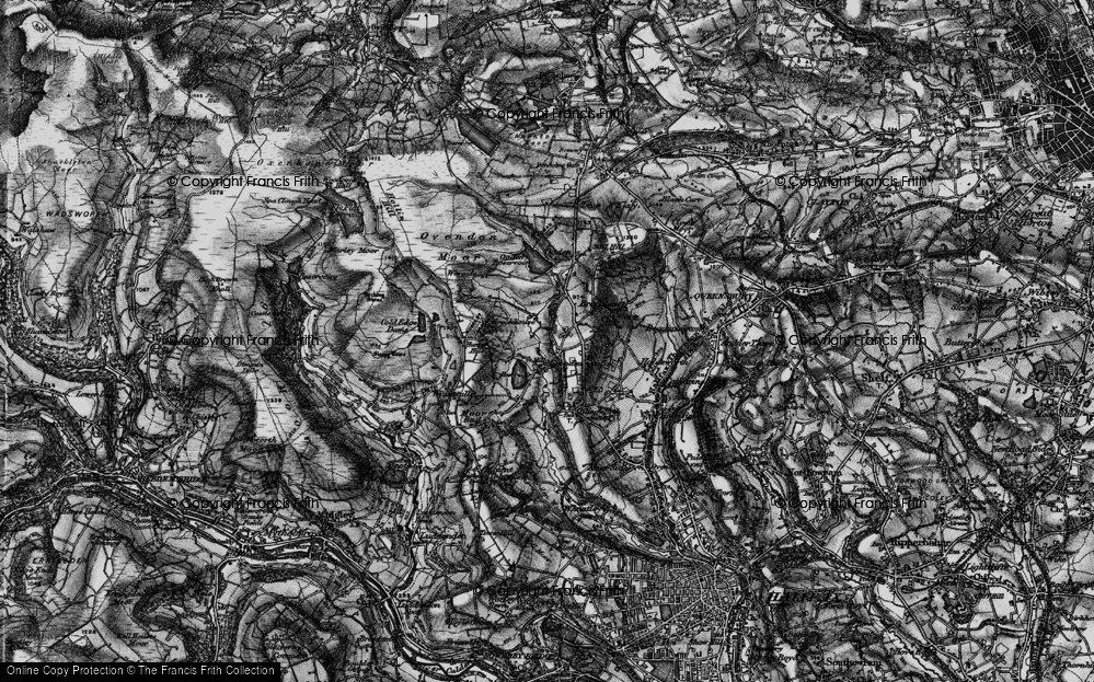 Old Map of Upper Brockholes, 1896 in 1896