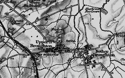 Old map of Upper Broughton in 1899