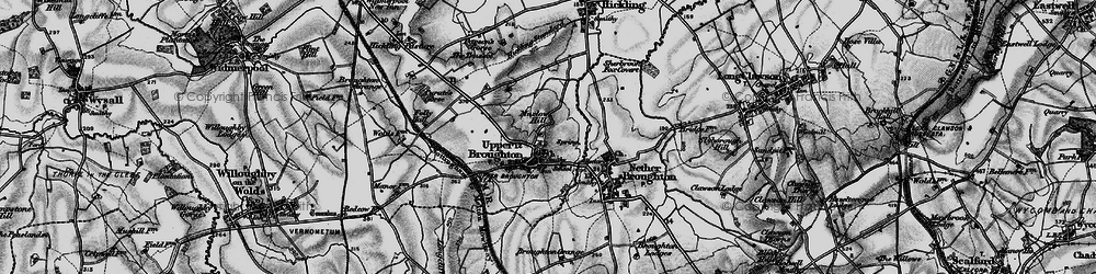 Old map of Upper Broughton in 1899