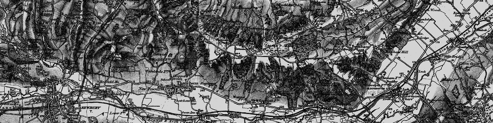 Old map of Upper Bucklebury in 1895