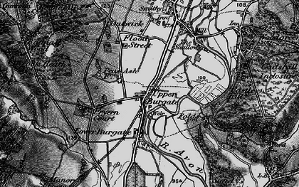 Old map of Upper Burgate in 1895