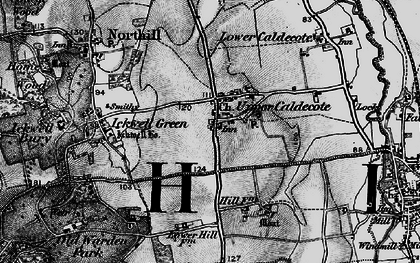Old map of Upper Caldecote in 1896