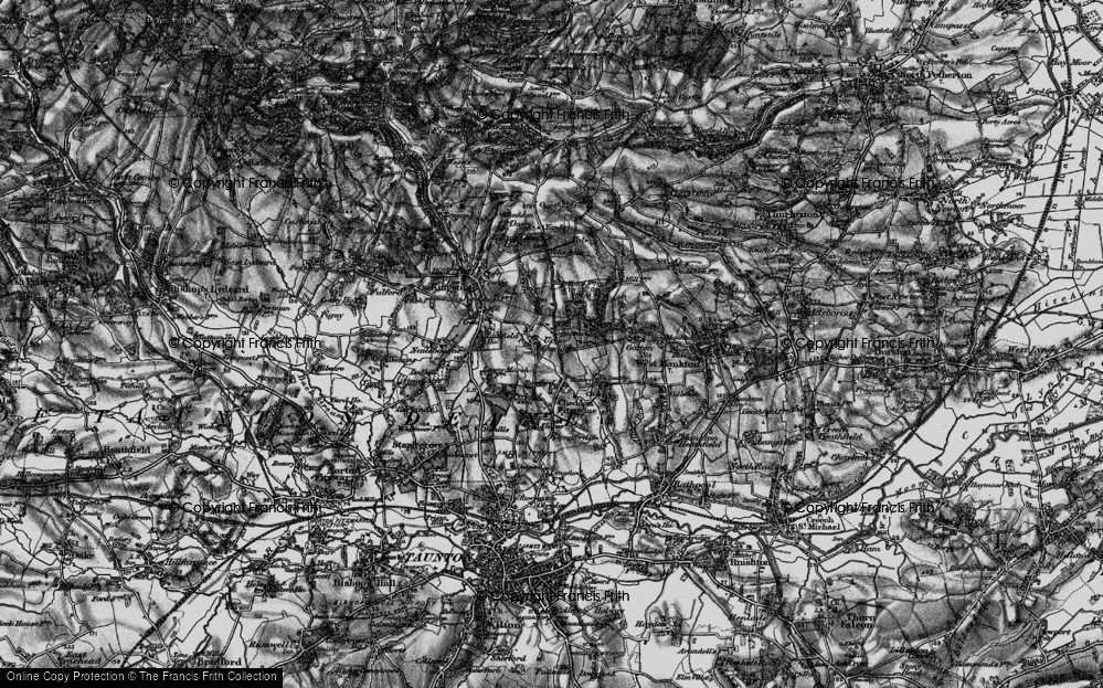 Old Map of Upper Cheddon, 1898 in 1898