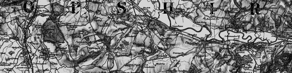 Old map of Upper Cound in 1899