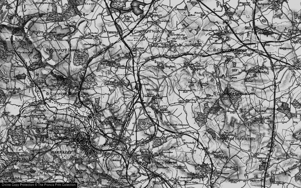 Old Map of Upper Cudworth, 1896 in 1896