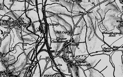 Old map of Upper Cudworth in 1896