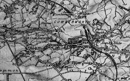 Old map of Upper Cumberworth in 1896