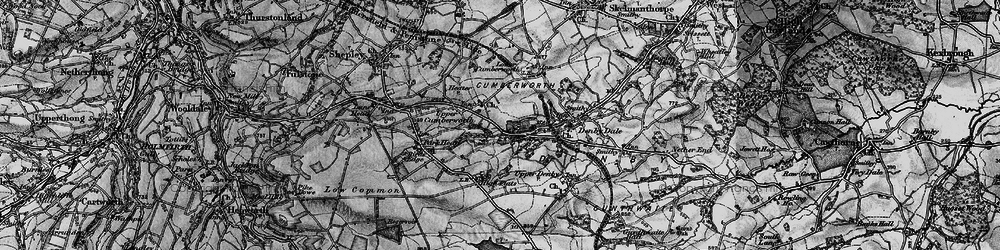 Old map of Upper Cumberworth in 1896