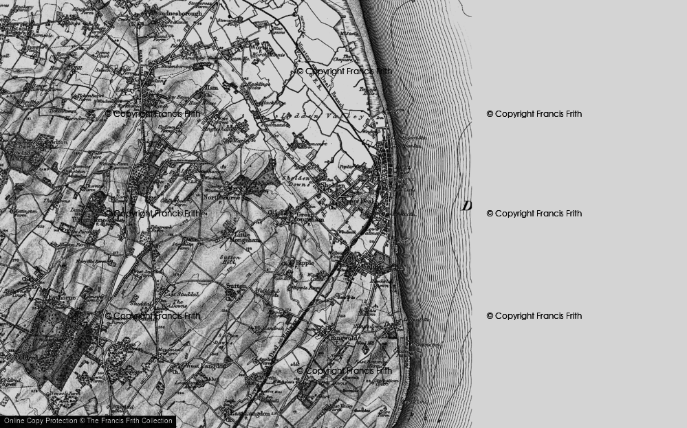 Old Map of Upper Deal, 1895 in 1895