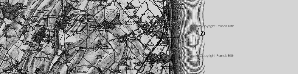 Old map of Upper Deal in 1895