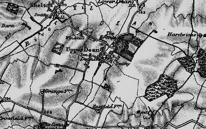 Old map of Upper Dean in 1898