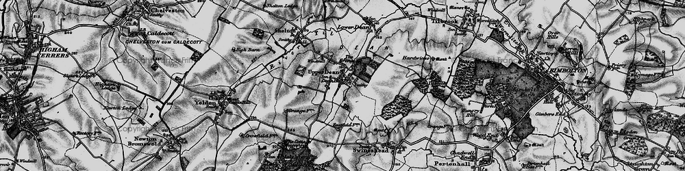 Old map of Upper Dean in 1898
