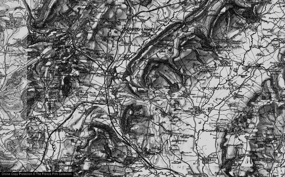 Old Map of Upper Dinchope, 1899 in 1899
