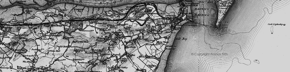 Old map of Upper Dovercourt in 1896