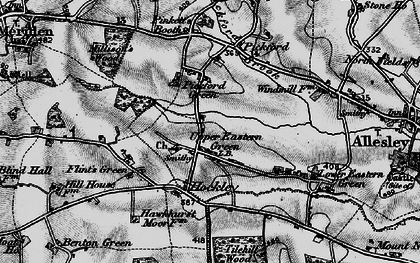 Old map of Upper Eastern Green in 1899