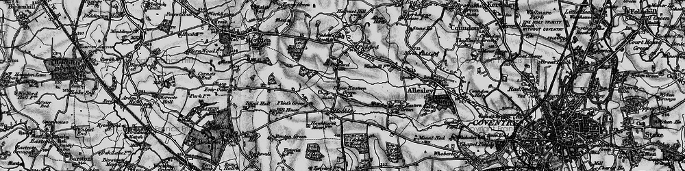 Old map of Upper Eastern Green in 1899