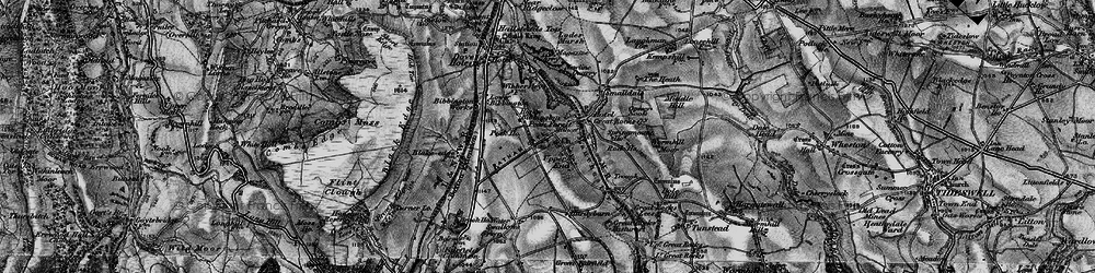 Old map of Bibbington in 1896