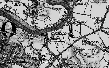 Old map of Upper Framilode in 1896