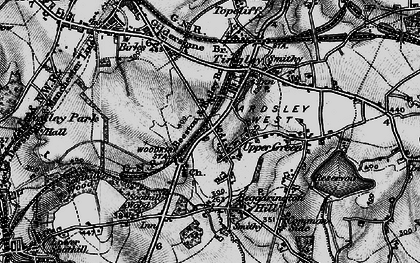 Old map of Upper Green in 1896