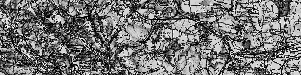 Old map of Upper Green in 1896