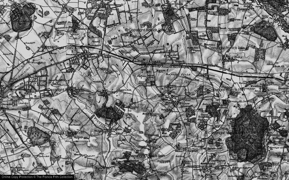 Old Map of Upper Green, 1898 in 1898