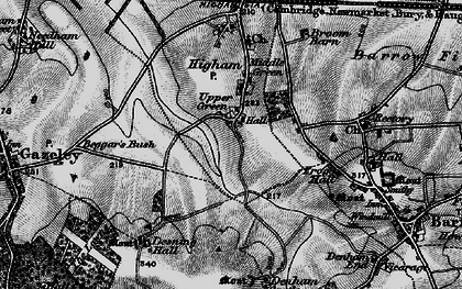 Old map of Upper Green in 1898