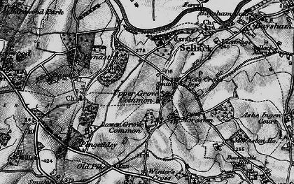 Old map of Upper Grove Common in 1896