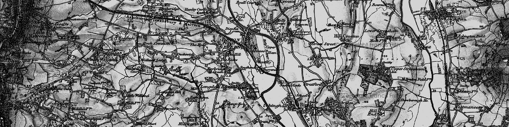 Old map of Upper Ham in 1898