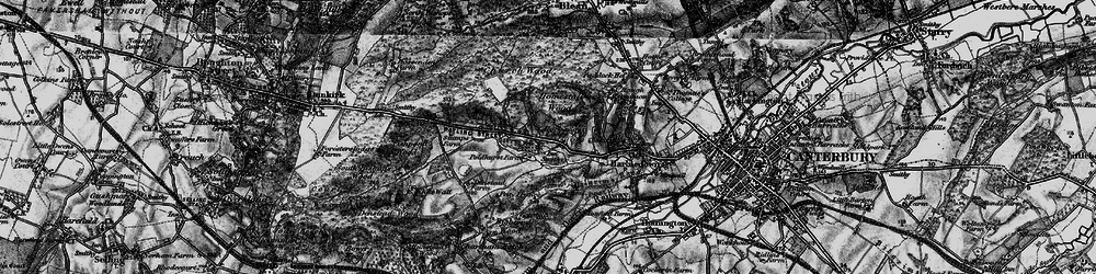 Old map of Bigbury in 1895