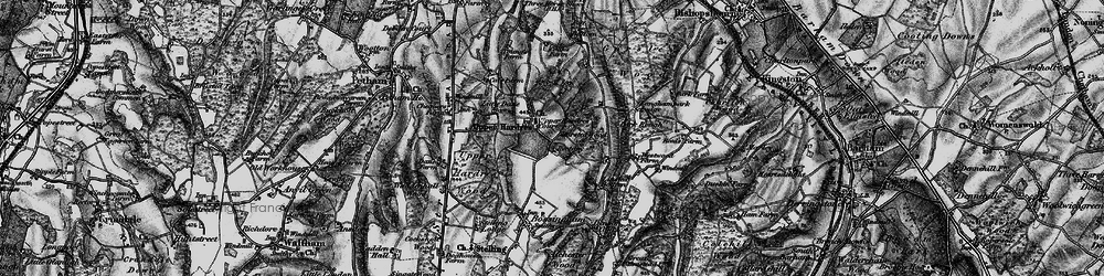 Old map of Upper Hardres Court in 1895