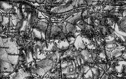 Old map of Upper Hartshay in 1895