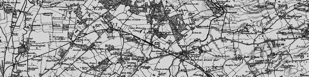 Old map of Upper Helmsley in 1898