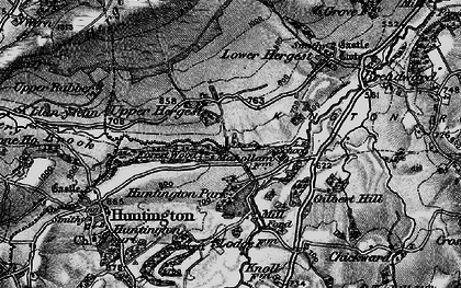 Old map of Upper Hergest in 1899