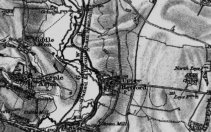 Old map of Upper Heyford in 1896