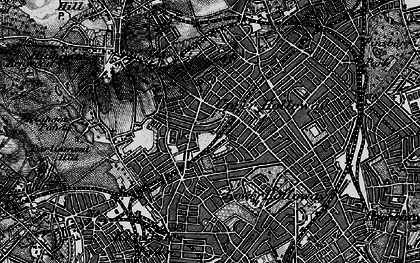 Old map of Upper Holloway in 1896