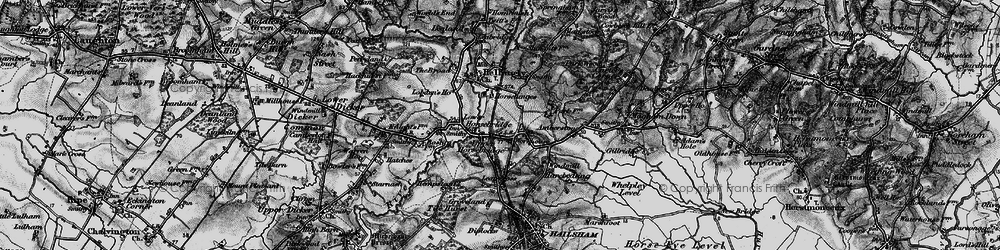 Old map of Upper Horsebridge in 1895