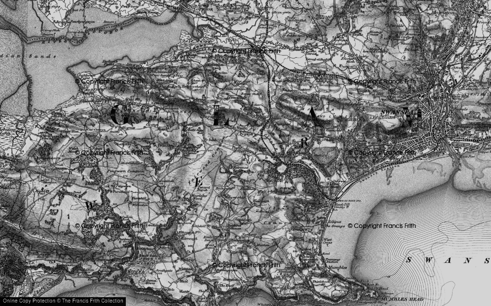 Old Map of Upper Killay, 1897 in 1897
