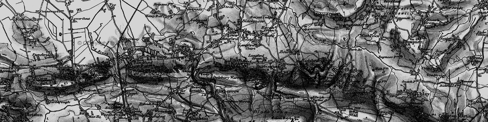 Old map of Upper Langford in 1898