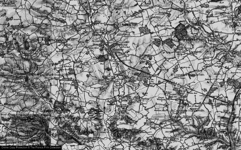 Old Map of Upper Layham, 1896 in 1896