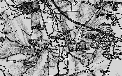 Old map of Upper Layham in 1896