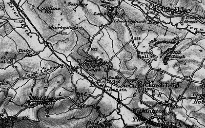 Old map of Upper Leigh in 1897