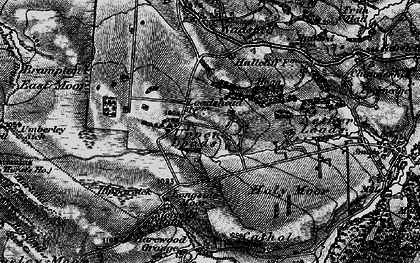 Old map of Beeley Moor in 1896