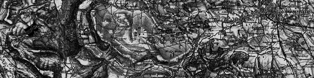 Old map of Beeley Moor in 1896