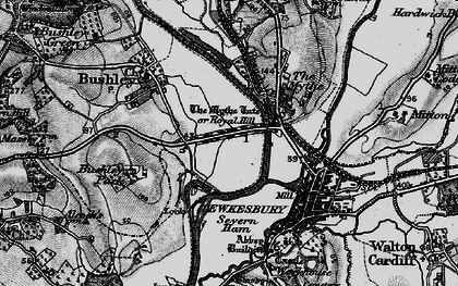 Old map of Bushley Park in 1896