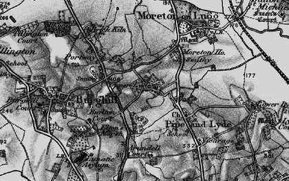 Old map of Upper Lyde in 1898