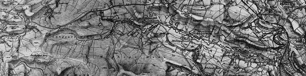 Old map of Barnside Moor in 1896